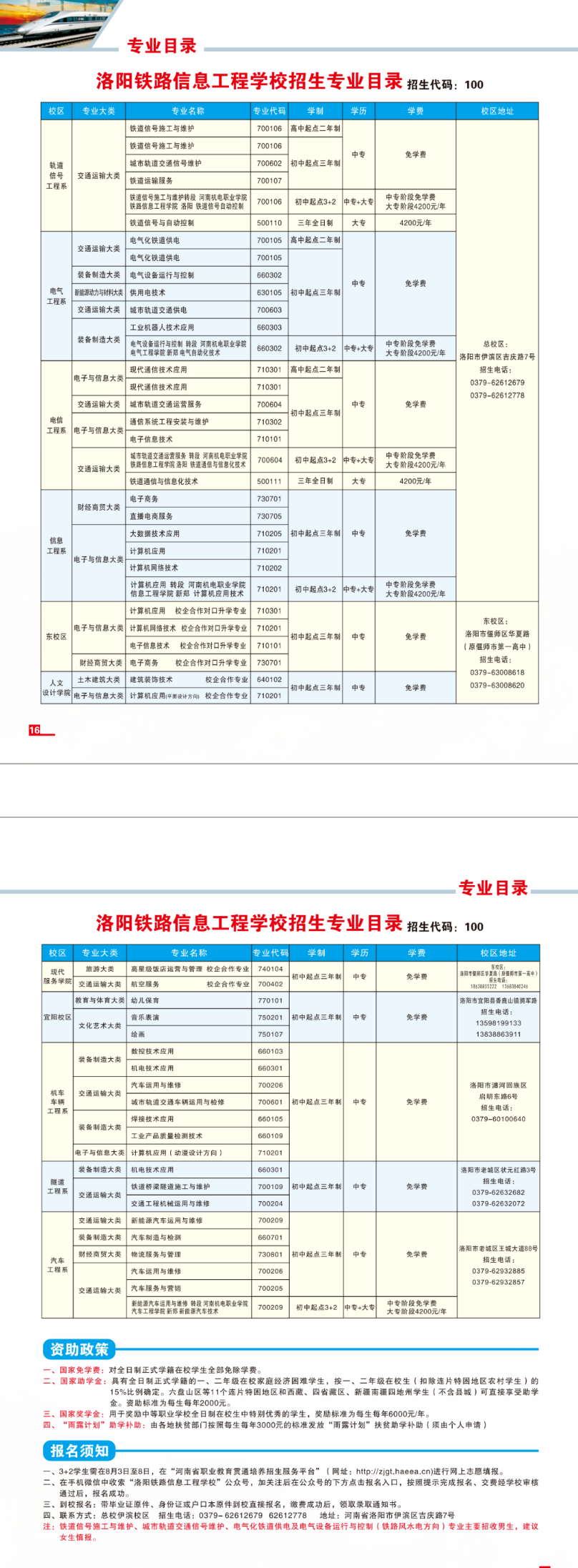 洛陽鐵路信息工程學(xué)校2023年招生簡章